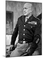 "Patton" by Franklin Schaffner with George C. Scott, 1970 (b/w photo)-null-Mounted Photo