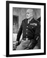 "Patton" by Franklin Schaffner with George C. Scott, 1970 (b/w photo)-null-Framed Photo