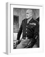 "Patton" by Franklin Schaffner with George C. Scott, 1970 (b/w photo)-null-Framed Photo