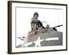 "Patton" by Franklin Schaffner with George C. Scott, 1970 (photo)-null-Framed Photo