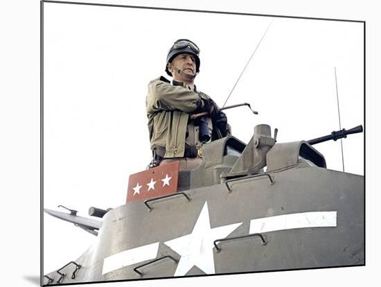 "Patton" by Franklin Schaffner with George C. Scott, 1970 (photo)-null-Mounted Photo