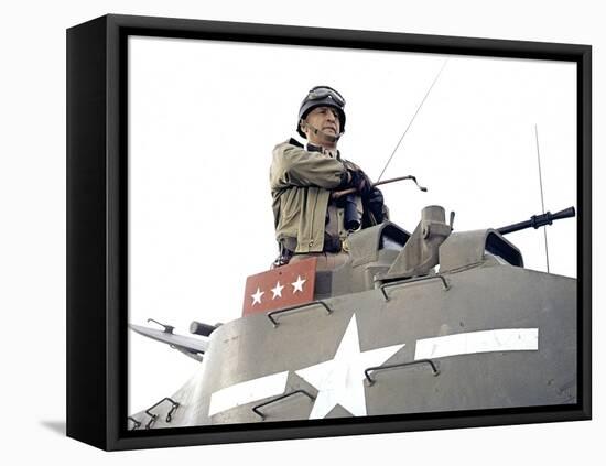 "Patton" by Franklin Schaffner with George C. Scott, 1970 (photo)-null-Framed Stretched Canvas
