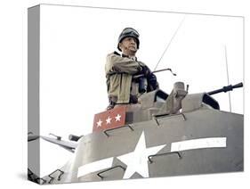 "Patton" by Franklin Schaffner with George C. Scott, 1970 (photo)-null-Stretched Canvas