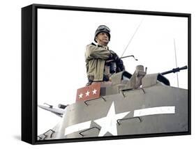 "Patton" by Franklin Schaffner with George C. Scott, 1970 (photo)-null-Framed Stretched Canvas