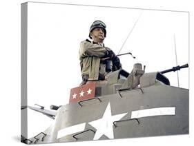 "Patton" by Franklin Schaffner with George C. Scott, 1970 (photo)-null-Stretched Canvas