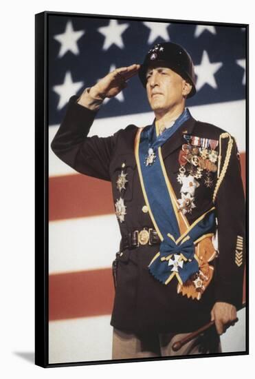 "Patton" by Franklin Schaffner with George C. Scott, 1970 (photo)-null-Framed Stretched Canvas