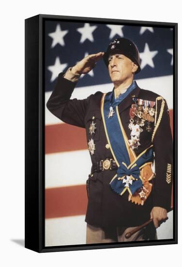 "Patton" by Franklin Schaffner with George C. Scott, 1970 (photo)-null-Framed Stretched Canvas