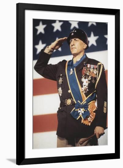 "Patton" by Franklin Schaffner with George C. Scott, 1970 (photo)-null-Framed Photo