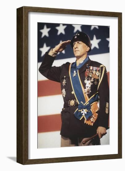 "Patton" by Franklin Schaffner with George C. Scott, 1970 (photo)-null-Framed Photo