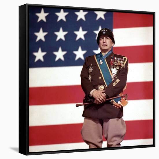 "Patton" by Franklin Schaffner with George C. Scott, 1970 (photo)-null-Framed Stretched Canvas