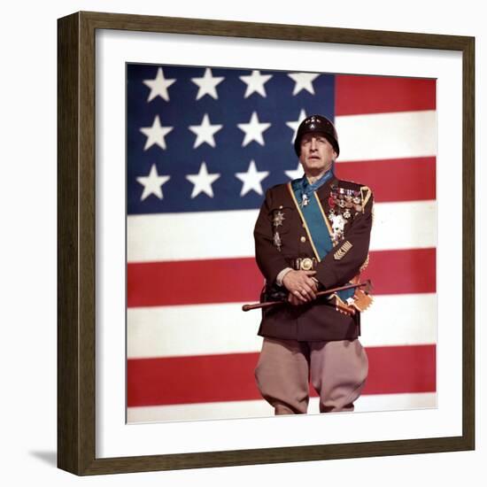 "Patton" by Franklin Schaffner with George C. Scott, 1970 (photo)-null-Framed Photo