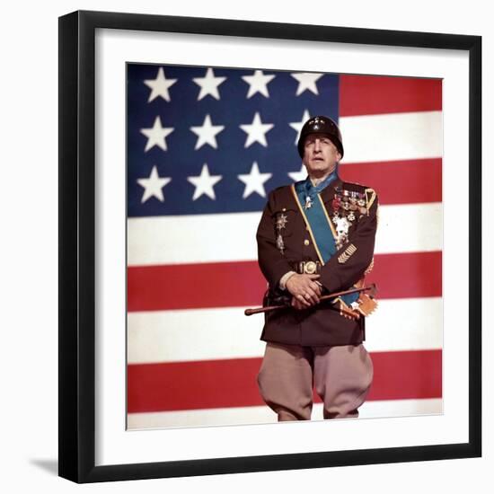 "Patton" by Franklin Schaffner with George C. Scott, 1970 (photo)-null-Framed Photo