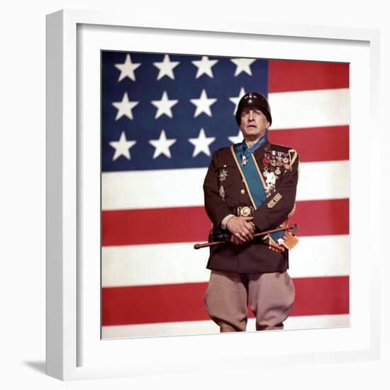 "Patton" by Franklin Schaffner with George C. Scott, 1970 (photo)-null-Framed Photo