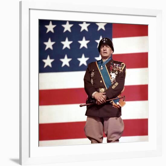 "Patton" by Franklin Schaffner with George C. Scott, 1970 (photo)-null-Framed Photo