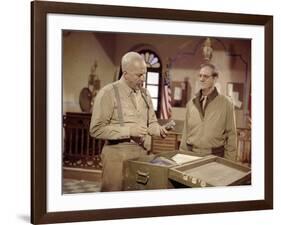 Patton by FranklinSchaffner with George C Scott and Karl Malden, 1970 (photo)-null-Framed Photo