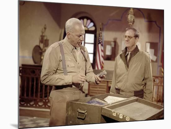 Patton by FranklinSchaffner with George C Scott and Karl Malden, 1970 (photo)-null-Mounted Photo
