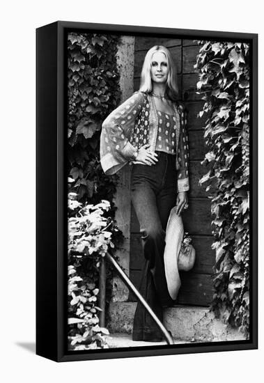 Patty Pravo in Sirmione-null-Framed Stretched Canvas