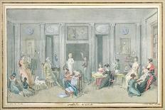 Family in a Study Room on the Ile De La Reunion, 1813-Patu de Rosemont-Giclee Print
