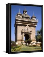 Patuxai (Arc De Triomphe), Vientiane, Laos, Indochina, Southeast Asia, Asia-Rolf Richardson-Framed Stretched Canvas