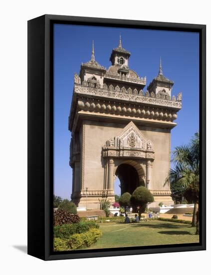 Patuxai (Arc De Triomphe), Vientiane, Laos, Indochina, Southeast Asia, Asia-Rolf Richardson-Framed Stretched Canvas