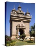 Patuxai (Arc De Triomphe), Vientiane, Laos, Indochina, Southeast Asia, Asia-Rolf Richardson-Stretched Canvas