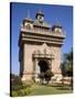 Patuxai (Arc De Triomphe), Vientiane, Laos, Indochina, Southeast Asia, Asia-Rolf Richardson-Stretched Canvas