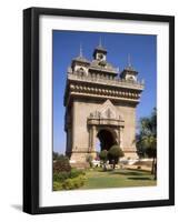 Patuxai (Arc De Triomphe), Vientiane, Laos, Indochina, Southeast Asia, Asia-Rolf Richardson-Framed Photographic Print