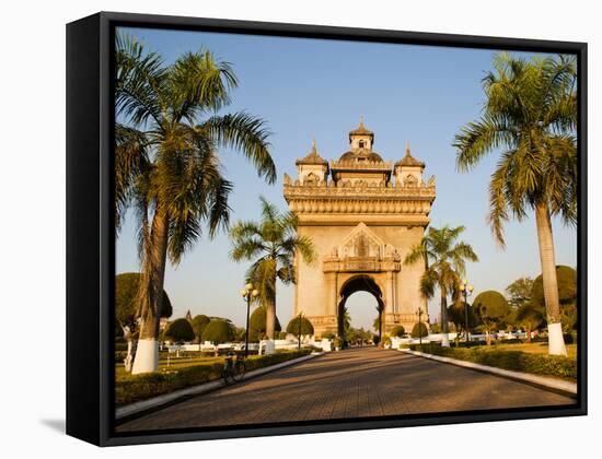 Patuxai, (Victory Gate), a Replica of Arc de Triomphe, Vientiane, Laos, Indochina, Southeast Asia-Matthew Williams-Ellis-Framed Stretched Canvas