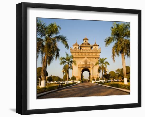 Patuxai, (Victory Gate), a Replica of Arc de Triomphe, Vientiane, Laos, Indochina, Southeast Asia-Matthew Williams-Ellis-Framed Premium Photographic Print