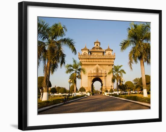 Patuxai, (Victory Gate), a Replica of Arc de Triomphe, Vientiane, Laos, Indochina, Southeast Asia-Matthew Williams-Ellis-Framed Photographic Print