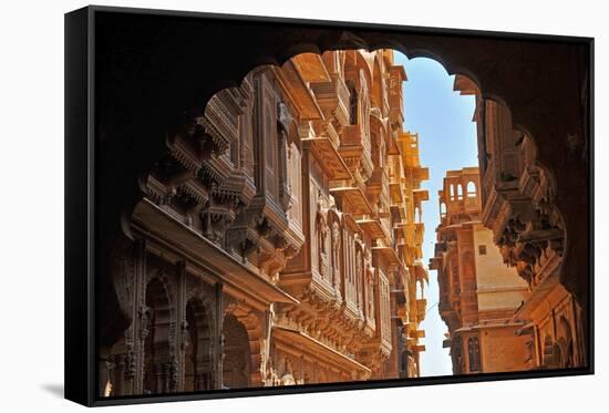 Patwa Havelis, Renowned Private Mansion in Jaisalmer, Rajasthan, India, Asia-Godong-Framed Stretched Canvas