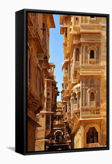 Patwa Havelis, Renowned Private Mansion in Jaisalmer, Rajasthan, India, Asia-Godong-Framed Stretched Canvas