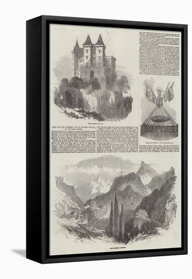 Pau, Le Val D'Osseau, Le Pic Du Midi De Pau, Et Les Eaux Bonnes-Samuel Read-Framed Stretched Canvas