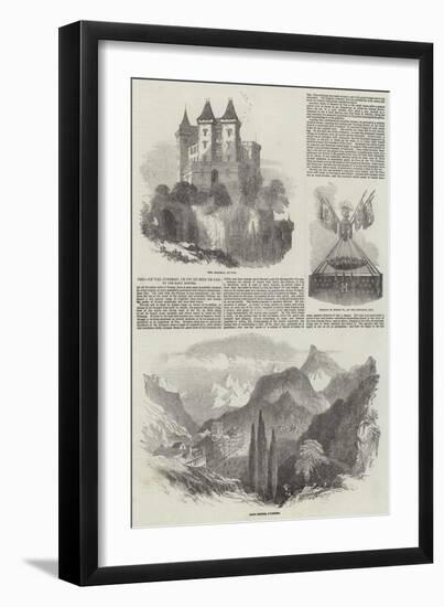 Pau, Le Val D'Osseau, Le Pic Du Midi De Pau, Et Les Eaux Bonnes-Samuel Read-Framed Giclee Print