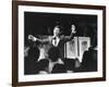 Paul Anka with His Arms in the Air during His Premiere Performance at the Copacabana Nightclub-Peter Stackpole-Framed Premium Photographic Print