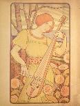 Woman Plays the Violin-Paul Berthon-Framed Art Print