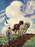 "Horse-Drawn Plow,"March 1, 1939-Paul Bransom-Giclee Print
