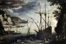 Harbor, 1611-Paul Bril-Framed Giclee Print