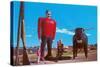 Paul Bunyan and Babe, the Blue Ox, Minnesota-null-Stretched Canvas