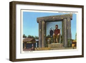 Paul Bunyan Mural, Brainerd, Minnesota-null-Framed Art Print