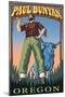 Paul Bunyan - Oregon-Lantern Press-Mounted Art Print