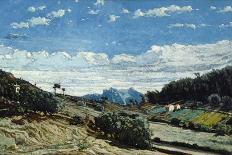 Landscape in Provence. View from Saint-Saturnin-D'Apt, 1867-Paul Camille Guigou-Giclee Print