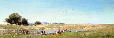 Washerwomen on the Banks of the Durance, 1866-Paul Camille Guigou-Giclee Print