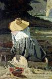 Washerwoman by the River, 1860-Paul Camille Guigou-Giclee Print