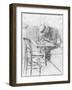 Paul Cesar Helleu at a Table in a Cafe-Giovanni Boldini-Framed Giclee Print