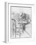 Paul Cesar Helleu at a Table in a Cafe-Giovanni Boldini-Framed Giclee Print