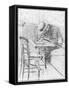 Paul Cesar Helleu at a Table in a Cafe-Giovanni Boldini-Framed Stretched Canvas