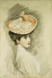 Portrait of Miss Taylor Leaning on a Table-Paul Cesar Helleu-Giclee Print