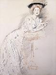 Portrait of Madame Helleu, Reading-Paul Cesar Helleu-Giclee Print
