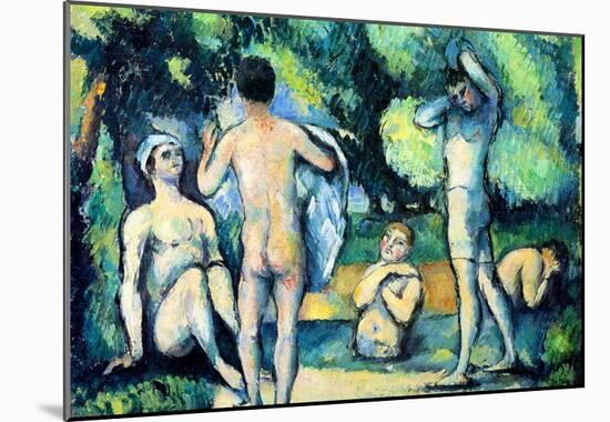 Paul Cezanne Bathers 3 Art Print Poster-null-Mounted Poster